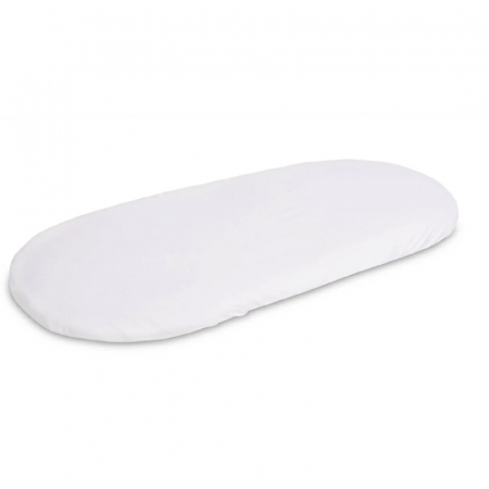 Accesorii camera bebe - Cearceaf cu elastic din bambus pentru saltea 40 x 90 cm Sensillo 392509, Alb