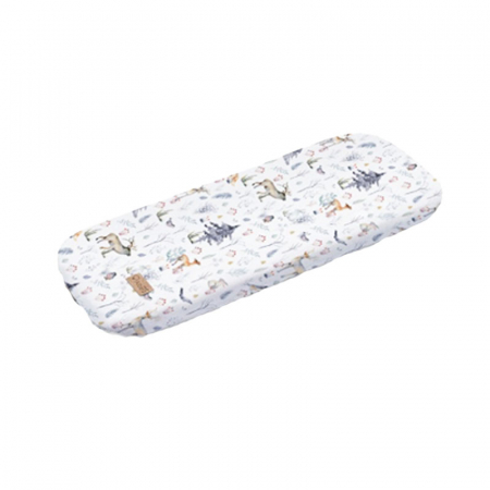 Accesorii carucioare - Cearceaf cu elastic pentru saltea de landou 35 x 80 cm Albero Mio 681119-1, Alb