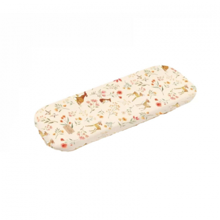 Accesorii carucioare - Cearceaf cu elastic pentru saltea de landou 35 x 80 cm Albero Mio 681126-1, Crem