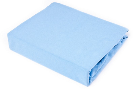 Cearceaf din bumbac, cu elastic pentru saltea 60 x 120 cm Sensillo 526802, Albastru [2]
