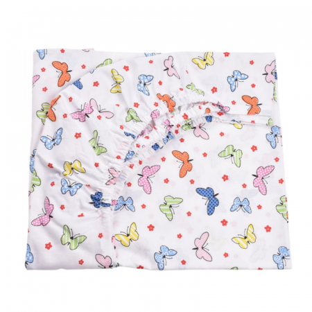 Cearsaf cu elastic pentru patut 120 x 60 cm Mini Junior VLT-6, Multicolor [1]