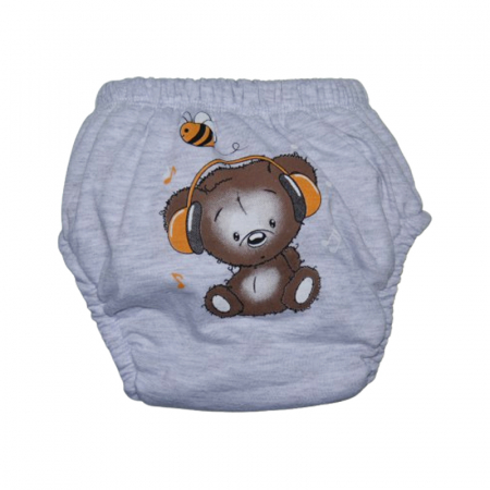 Aleze si chilotei scutec - Chiloti de trecere la olita refolosibili pentru baieti Mini Junior CHREMJ-23, Gri