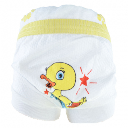 Aleze si chilotei scutec - Chiloti de trecere la olita refolosibili pentru fete Mini Junior POS38, Galben