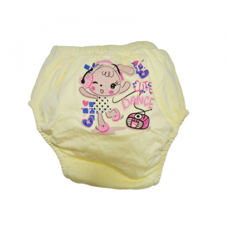 Aleze si chilotei scutec - Chiloti de trecere la olita refolosibili pentru fete Mini Junior CHREMJ-07, Galben
