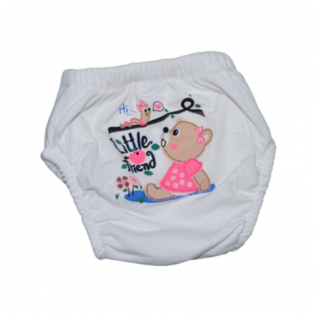 Aleze si chilotei scutec - Chiloti de trecere la olita refolosibili pentru fete Mini Junior CHREMJ-30, Alb