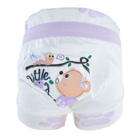 Aleze si chilotei scutec - Chiloti de trecere la olita refolosibili pentru fete Mini Junior POS35, Mov