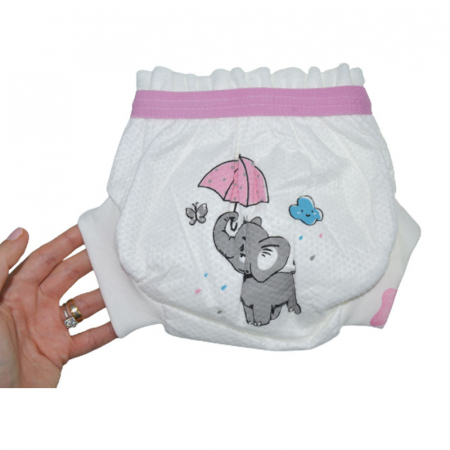 Chiloti de trecere la olita refolosibili pentru fete Mini Junior POS39, Roz [6]