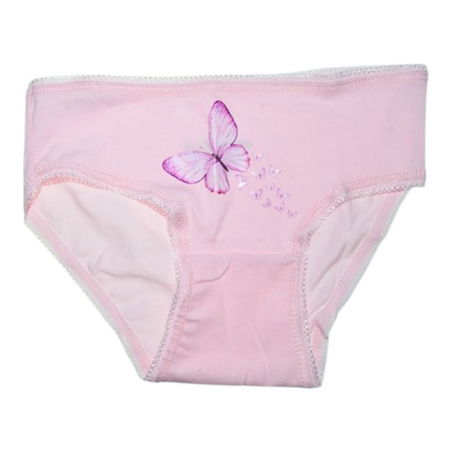 Lenjerie intima - Chiloti din bumbac, pentru fete, Mini Junior CHL2508, Roz
