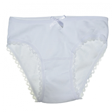 Lenjerie intima - Chiloti pentru fete Mini Junior MJ1908A, Alb