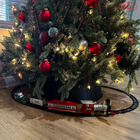 Circuit Tren Electric cu lumini, sunete realistice si abur, 400cm, 29 piese, TR1018 [2]