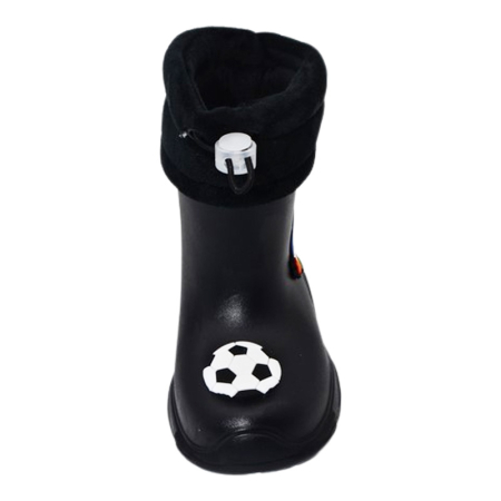 Cizme din cauciuc, cu soseta detasabila, pentru baieti, Apawwa J382N, Negru [1]