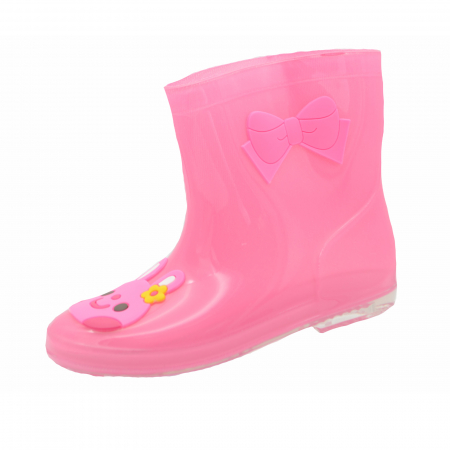 Cizme cauciuc fete - Cizme din cauciuc pentru fete Mini Junior YX-100R_23, Roz