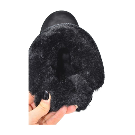 Cizme din piele, impermeabile si imblanite pentru fete, American Club CY185N-32, Negru [4]