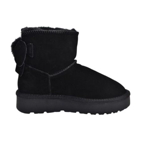 Cizme din piele, impermeabile si imblanite pentru fete, American Club CY185N-32, Negru [2]