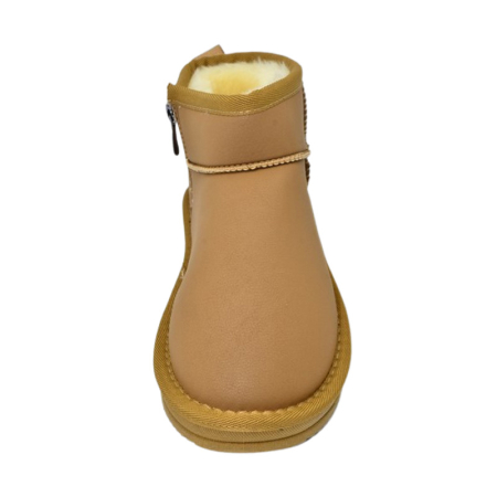 Cizme din piele, impermeabile si imblanite pentru fete, Apawwa C5517P, Maro [1]
