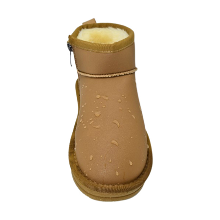 Cizme din piele, impermeabile si imblanite pentru fete, Apawwa C5517P, Maro [5]