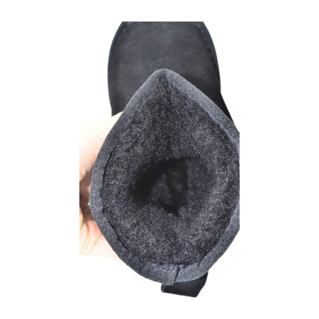 Cizme din piele, impermeabile si imblanite pentru fete, Bessky FJ3811-1B-26, Negru [4]