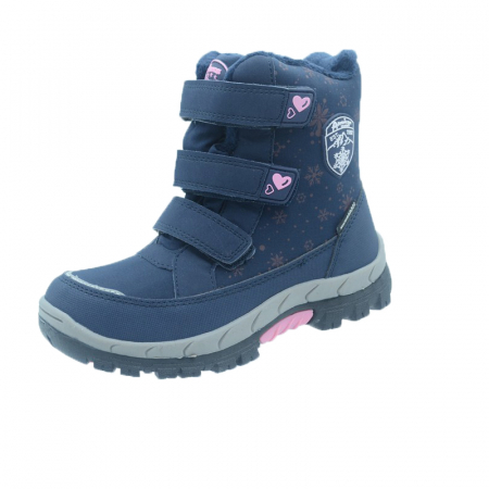 Ghete si cizme fete - Cizme imblanite pentru fete American Club HL24/19-B-36, Multicolor