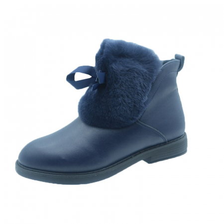 Ghete si cizme fete - Cizme imblanite pentru fete Apawwa CD230-42906-36, Bleumarin