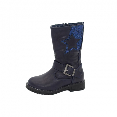 Încălțaminte fete - Cizme imblanite pentru fete MRS R682-26-26, Bleumarin