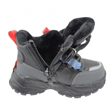 Ghete imblanite pentru baieti Bessky B945-1A-23 , Negru [2]