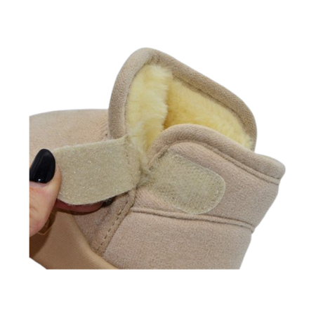 Cizme cu talpa flexibila si imblanite pentru fete, Apawwa C5509P, Crem [4]