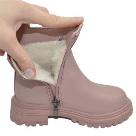 Cizme imblanite pentru fete Bessky BM3300-3B, Roz [3]