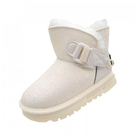 Ghete si cizme fete - Cizme imblanite pentru fete Bessky FJ666-7B-26, Crem