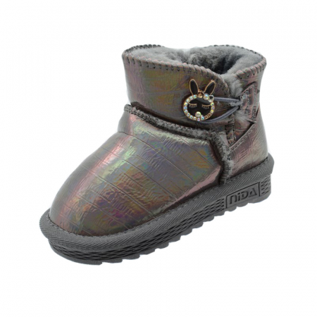 Ghete si cizme fete - Cizme imblanite pentru fete Bessky ND674-3A-25, Multicolor