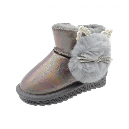 Ghete si cizme fete - Cizme imblanite pentru fete Bessky ND675-3A-20, Multicolor