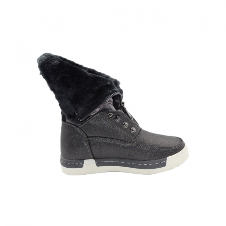 Cizme imblanite pentru fete Bessky TJ8572-2-34, Negru [1]