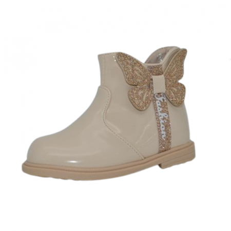 Ghete si cizme fete - Cizme imblanite pentru fete MRS S705-B, Bej