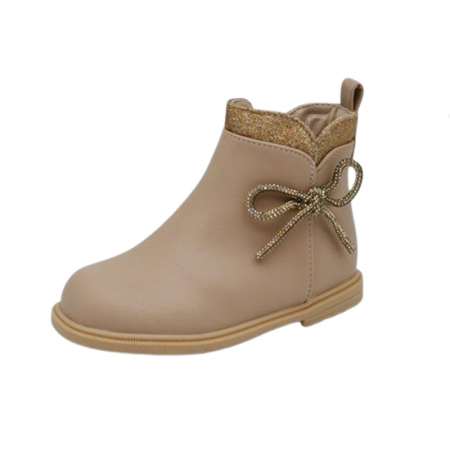 Ghete si cizme fete - Cizme imblanite pentru fete MRS S706-B, Bej