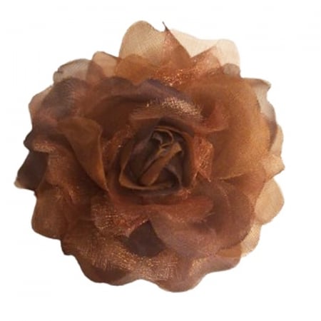 Accesorii par fetite - Accesoriu floare pentru par Mini Junior MJ130324-9, Maro