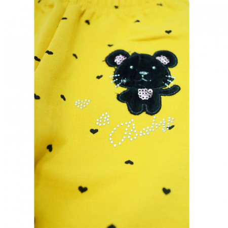 Colanti pentru fete Happy House WB-2626GA1-80-cm, Galben [3]