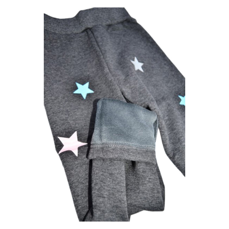 Colanti flausati, pentru fete, Happy House WB-3125G, Gri [3]