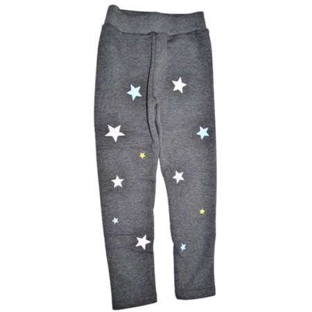 Pantaloni si colanti fete - Colanti flausati, pentru fete, Happy House WB-3125G, Gri