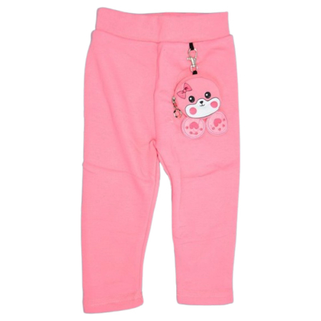 Pantaloni si colanti fete - Colanti flausati, pentru fete, Happy House WB-3315R-1, Roz