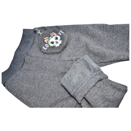 Colanti flausati, pentru fete, Happy House WB-3317G, Gri [3]