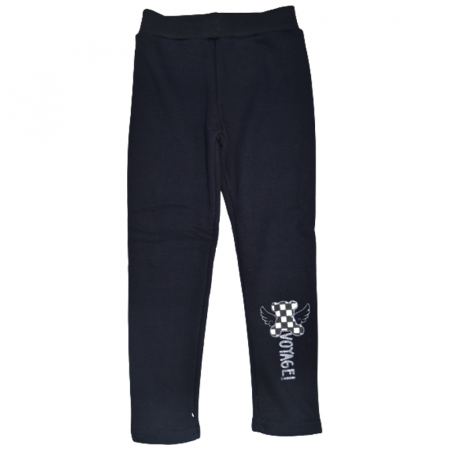 Pantaloni si colanti fete - Colanti imblaniti pentru fete Happy House FOFO-185, Bleumarin
