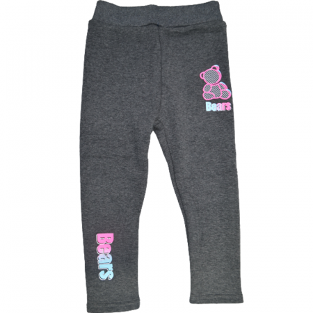 Pantaloni si colanti fete - Colanti imblaniti pentru fete Happy House WB-3003G, Gri
