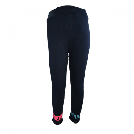 Pantaloni si colanti fete - Colanti imblaniti pentru fete Happy House WB-3005, Bleumarin