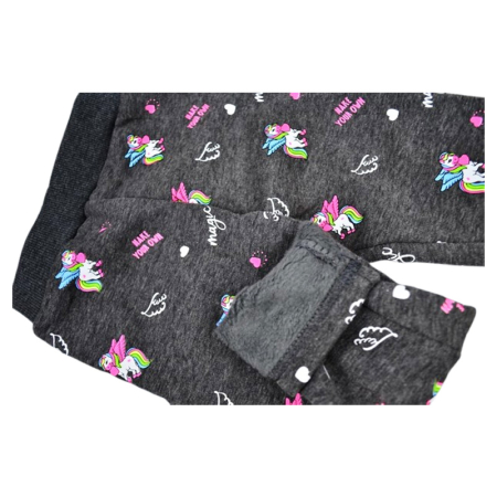 Colanti imblaniti, pentru fete, Happy House WB-3319G, Gri [3]