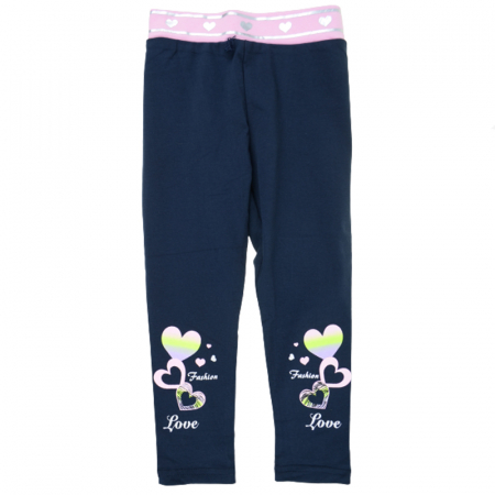 Pantaloni si colanti fete - Colanti pentru fete Happy House WB-2921A, Bleumarin