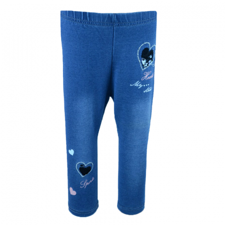 Pantaloni si colanti fete - Colanti pentru fete Happy House WB-2124-80-cm, Albastru