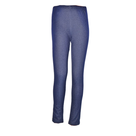 Pantaloni si colanti fete - Colanti tip jeans, usor imblaniti, pentru fete, Atut 0500B-128, Bleumarin