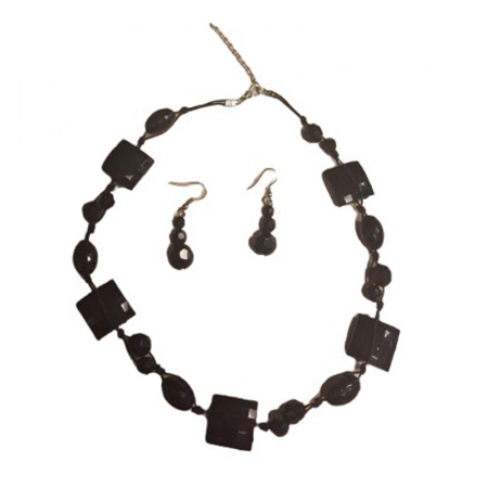 Set colier si cercei din margele pentru dama Mini junior MJ050624-20, Negru [1]