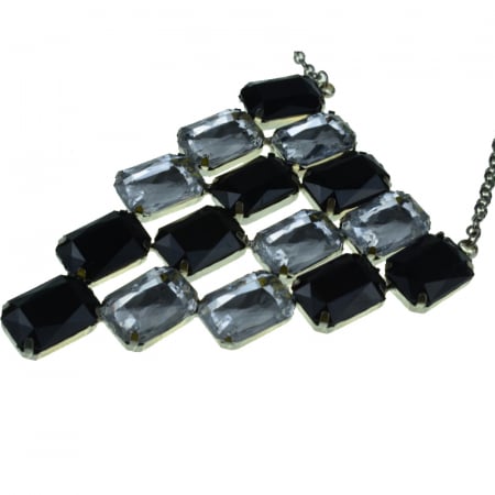 Colier din pietre artificiale pentru dama Mini junior GB-11, Negru [1]