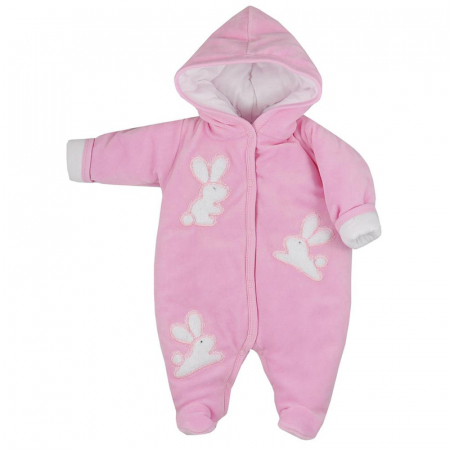 Salopete fete - Combinezon de iarna pentru fete Koala Rabbits 08-101R-74-cm, Roz