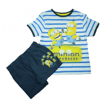 Compleuri baieti de vara - Compleu 2 piese pentru baieti Sun City Minions EP1030-128, Multicolor